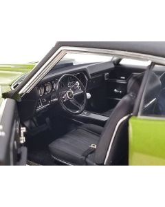 1970 Chevrolet Chevelle SS Restomod Citrus Green Metallic with Black Stripes and Black Vinyl Top Limited Edition to 258 pieces Worldwide 1/18 Diecast Model Car by ACME