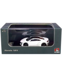 Honda NSX White with Carbon Top 1/64 Diecast Model Car by LCD Models