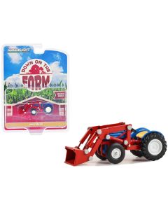 1950 Ford 8N Tractor with Front Loader Blue and Red "Down on the Farm" Series 8 1/64 Diecast Model by Greenlight