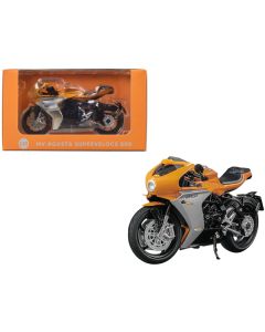 MV Agusta Superveloce 800 Motorcycle Orange and Silver 1/18 Diecast Model by CM Models