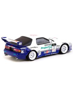 Mazda RX-7 FC3S RHD (Right Hand Drive) #51 White and Blue with Graphics "Pandem Drift Car" "Hobby64" Series 1/64 Diecast Model Car by Tarmac Works