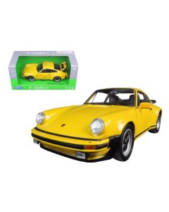 1974 Porsche 911 Turbo 3.0 Yellow 1/24 Diecast Model Car by Welly