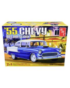 Skill 2 Model Kit 1955 Chevrolet Bel Air Sedan 2-in-1 Kit 1/25 Scale Model by AMT