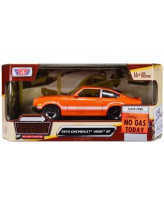 1974 Chevrolet Vega GT Orange Metallic with White Stripes "Forgotten Classics" Series 1/24 Diecast Model Car by Motormax