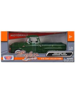 1958 GMC 100 Wideside Pickup Truck Green "Timeless Legends" Series 1/24 Diecast Model Car by Motormax