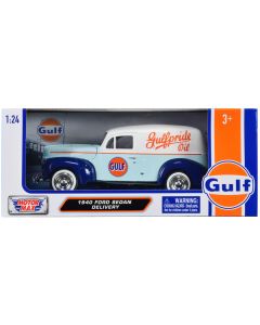 1940 Ford Sedan Delivery Light Blue and White "Gulf Oil-Gulfpride" "Gulf Die-Cast Collection" 1/24 Diecast Model Car by Motormax