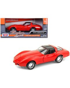 1979 Chevrolet Corvette Red 1/24 Diecast Model Car by Motormax