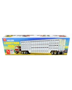 Skill 3 Model Kit Wilson Livestock Van Trailer 1/25 Scale Model by AMT