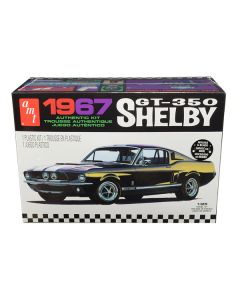 Skill 2 Model Kit 1967 Ford Mustang Shelby GT350 Black 1/25 Scale Model by AMT