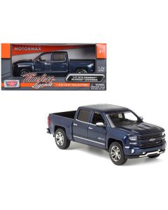 2018 Chevrolet Silverado LTZ Pickup Truck Centennial Edition Blue Metallic "100 Years Anniversary" 1/27 Diecast Model Car by Motormax