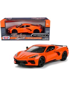 2020 Chevrolet Corvette C8 Stingray Orange "Timeless Legends" 1/24 Diecast Model Car by Motormax