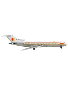 Boeing 727-200 Commercial Aircraft "National Airlines" White with Yellow and Orange Stripes 1/400 Diecast Model Airplane by GeminiJets