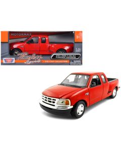 2001 Ford F-150 XLT Flareside Supercab Pickup Truck Red 1/24 Diecast Model Car by Motormax