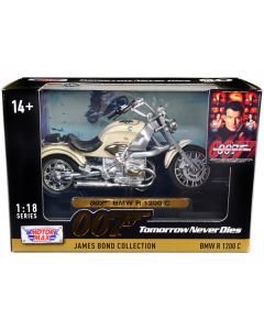 BMW R 1200 C Motorcycle Cream James Bond 007 "Tomorrow Never Dies" (1997) Movie "James Bond Collection" Series 1/18 Diecast Model Car by Motormax