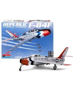 Level 4 Model Kit Republic F-84F Thunderstreak Aircraft "US Air Force Thunderbirds" "Monogram" Series 1/48 Scale Model by Revell