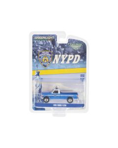 1991 Ford F-250 Pickup Truck Blue and White "NYPD (New York City Police Department) Emergency Services" "Hobby Exclusive" Series 1/64 Diecast Model Car by Greenlight