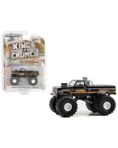 1985 GMC K3500 Sierra Classic Monster Truck Black "Overtime" "Kings of Crunch" Series 14 1/64 Diecast Model Car by Greenlight