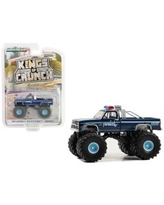 1987 Chevrolet K20 Scottsdale Monster Truck Dark Blue "Enforcer" "Kings of Crunch" Series 14 1/64 Diecast Model Car by Greenlight