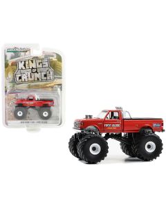 1990 Ford F-350 Monster Truck Red "First Blood" "Kings of Crunch" Series 14 1/64 Diecast Model Car by Greenlight