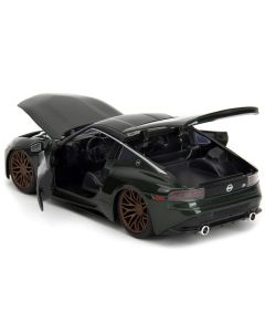 2023 Nissan Z Dark Green Metallic with Black Top "Fast X" (2023) Movie "Fast & Furious" Series 1/24 Diecast Model Car by Jada