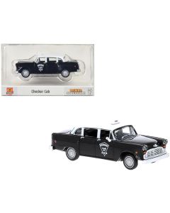 1974 Checker Cab Black and White "Tallahasse" 1/87 (HO) Scale Model Car by Brekina