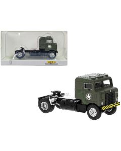 1950 Kenworth Bullnose Truck Tractor Olive Drab "United States Air Force" 1/87 (HO) Scale Model Car by Brekina