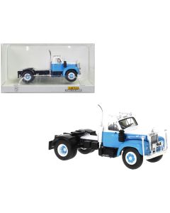 1953 B-61 Truck Tractor Light Blue and White 1/87 (HO) Scale Model Car by Brekina