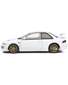 1998 Subaru Impreza 22B RHD (Right Hand Drive) Pure White with Gold Wheels 1/18 Diecast Model Car by Solido