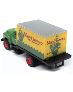 1954 Ford Box Truck Green and Yellow "Mayflower World-Wide Movers" "Mini Metals" Series 1/87 (HO) Scale Model Car by Classic Metal Works