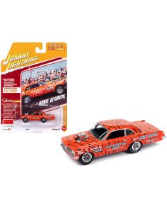 1963 Pontiac Tempest "The Tameless Tiger" Orange with Black Tiger Stripes "Classic Gold Collection" 2023 Release 2 Limited Edition to 2908 pieces Worldwide 1/64 Diecast Model Car by Johnny Lightning