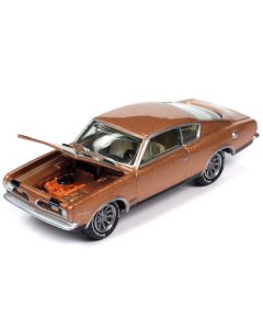 1969 Plymouth Barracuda Bronze Fire Metallic with Black Stripes "Classic Gold Collection" 2023 Release 2 Limited Edition to 2932 pieces Worldwide 1/64 Diecast Model Car by Johnny Lightning