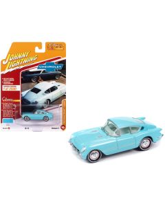 1954 Chevrolet Corvair Concept Car Sky Blue with Light Blue Interior "Classic Gold Collection" 2023 Release 2 Limited Edition to 2500 pieces Worldwide 1/64 Diecast Model Car by Johnny Lightning