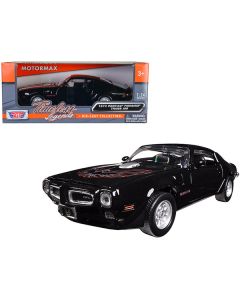 1973 Pontiac Firebird Trans Am Black 1/24 Diecast Model Car by Motormax 