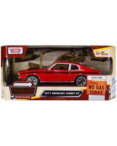 1971 Mercury Comet GT Red with Black Stripes "Forgotten Classics" Series 1/24 Diecast Model Car by Motormax