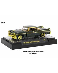 "Auto Meets" Set of 6 Cars IN DISPLAY CASES Release 73 Limited Edition 1/64 Diecast Model Cars by M2 Machines