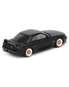 Nissan Skyline GT-R (R32) RHD (Right Hand Drive) Matt Black "The Diecast Company Special Edition" 1/64 Diecast Model Car by Inno Models