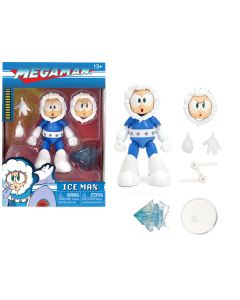 Ice Man 4" Moveable Figure with Accessories and Alternate Head and Hands "Mega Man" (1987) Video Game model by Jada