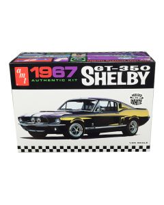 Skill 2 Model Kit 1967 Ford Mustang Shelby GT350 White 1/25 Scale Model by AMT