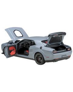 2022 Dodge Challenger R/T Scat Pack Widebody Smoke Show Gray 1/18 Model Car by Autoart