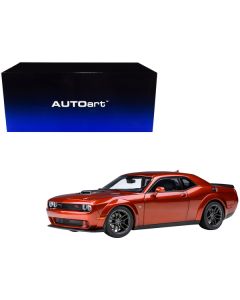 2022 Dodge Challenger R/T Scat Pack Widebody Sinamon Stick Orange 1/18 Model Car by Autoart