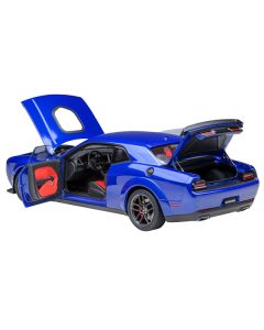 2022 Dodge Challenger R/T Scat Pack Widebody Indigo Blue 1/18 Model Car by Autoart