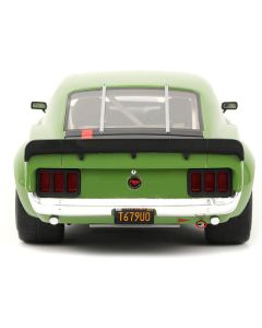 1970 Ford Mustang Widebody "By Ruffian" Green with Black Stripes 1/18 Model Car by GT Spirit for ACME