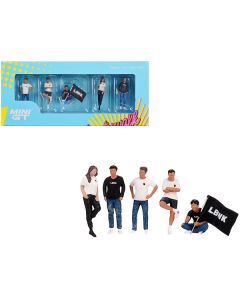 "Team Liberty Walk" 5 Piece Figure Set for 1/64 Scale Models by Mini GT