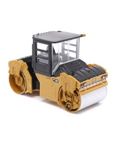 CAT Caterpillar CB-13 Tandem Vibratory Roller with Cab Yellow and Black 1/64 Diecast Model by Diecast Masters