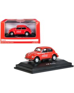 1966 Volkswagen Beetle "Coca-Cola" Red 1/72 Diecast Model Car by Motorcity Classics