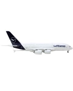 Airbus A380 Commercial Aircraft "Lufthansa" White with Blue Tail 1/400 Diecast Model Airplane by GeminiJets