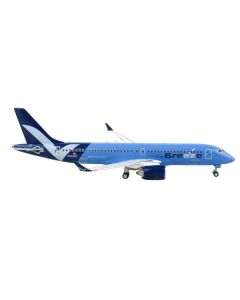 Airbus A220-300 Commercial Aircraft "Breeze Airways" Blue with White Wings 1/400 Diecast Model Airplane by GeminiJets