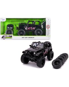 2007 Jeep Wrangler Black with Extra Wheels "Just Trucks" Series 1/24 Diecast Model Car by Jada