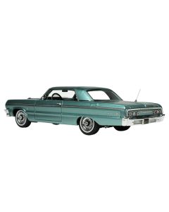 1964 Chevrolet Impala Azure Aqua Blue Metallic with Blue Interior Limited Edition to 200 pieces Worldwide 1/43 Model Car by Goldvarg Collection