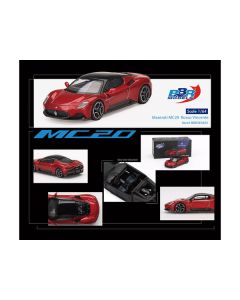 Maserati MC20 Rosso Vincente Red with Black Top 1/64 Diecast Model Car by BBR